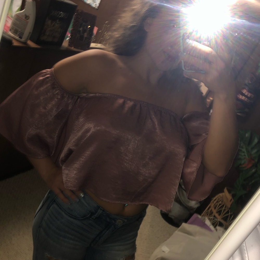 Pink off the shoulder top
